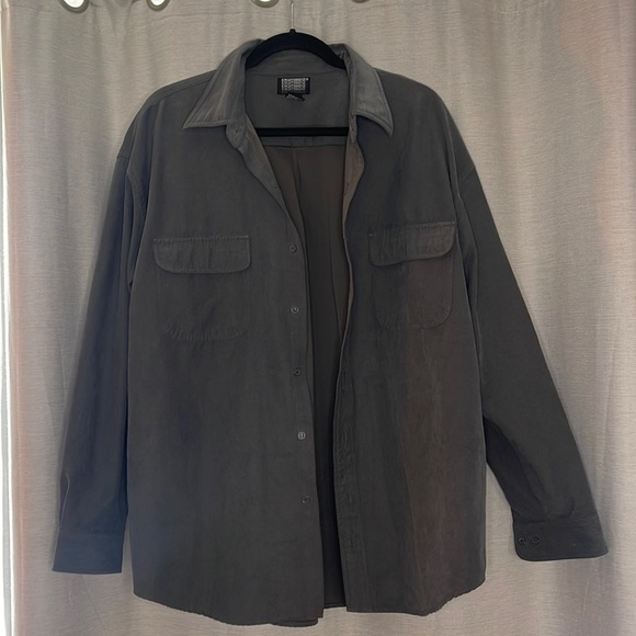 KNIGHTSBRIDGE SUEDE BUTTON DOWN LONG SLEEVE - Picture 1 of 6